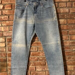 GAP Men's Faded Blue Skinny Jeans